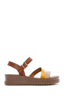 Women's Tan Ankle Strap Thick Soled Sandals | Derimod