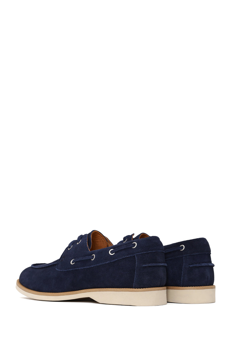 Male Navy Blue Lace-Up Suede Casual Shoes