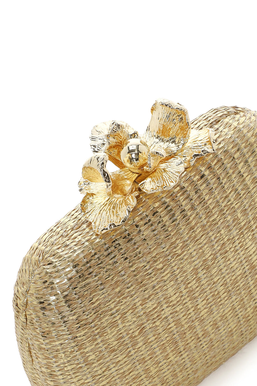 Women's Gold Long Strap Stone Mini Straw Evening Dress Box Clutch Bag