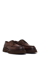 Male Brown Lace-Up Thick-Soled Leather Casual Shoe | Derimod