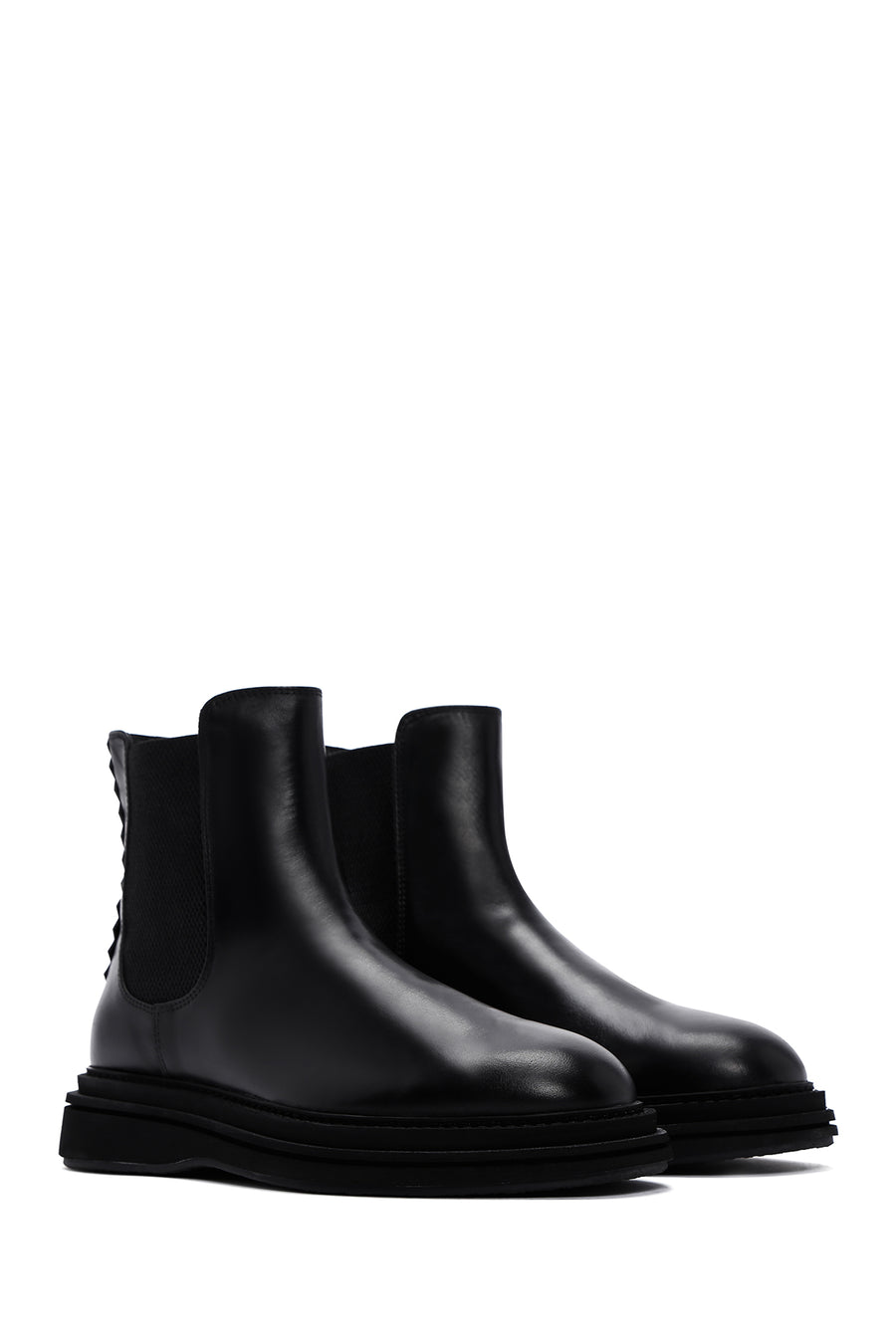 Men's Black Leather Chelsea Boots