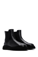 Men's Black Leather Chelsea Boots | Derimod