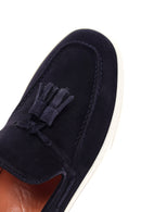 Derimod Fly Men's Navy Blue Suede Leather Casual Loafer | Derimod