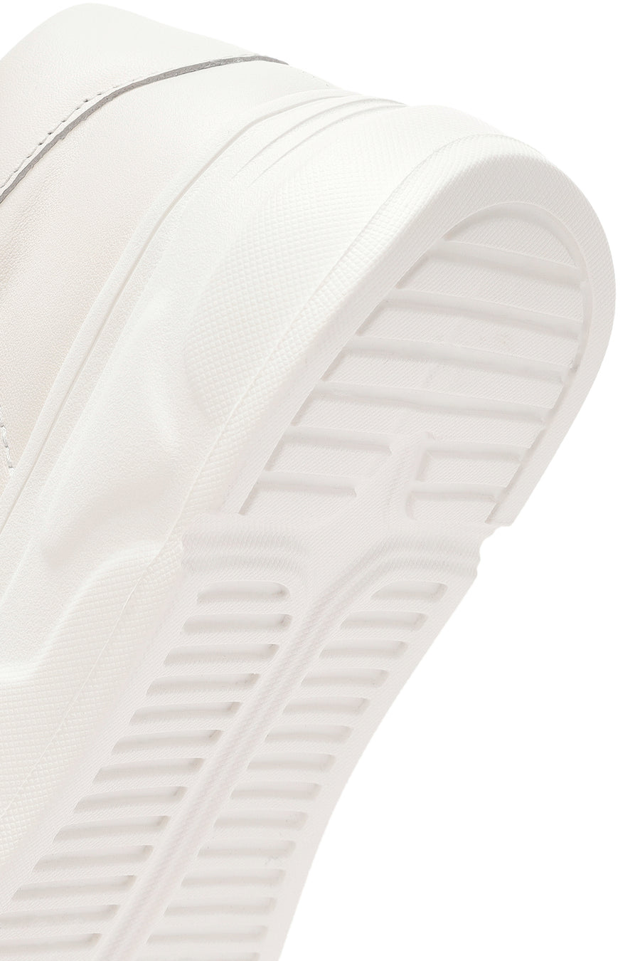 Men's White Lace-up Leather Sneaker