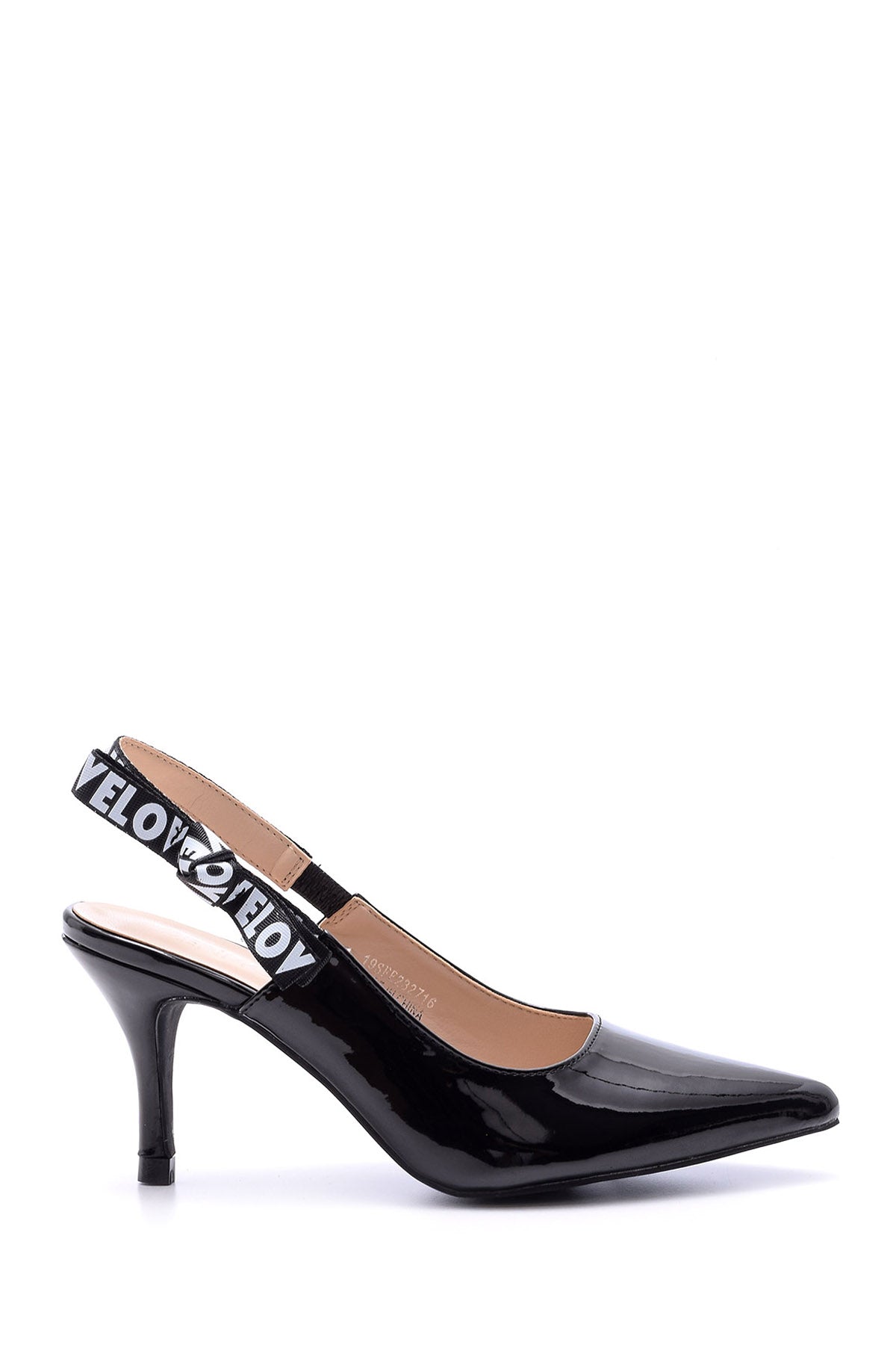 Women's Love Heeled Patent Leather Shoes 19SFE232716 | Derimod