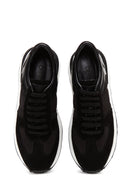 Erkek Siyah Süet Detaylı Sneaker | Derimod
