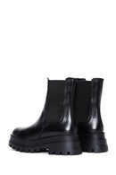 Women's Black Leather Thick Soled Chelsea Boots | Derimod