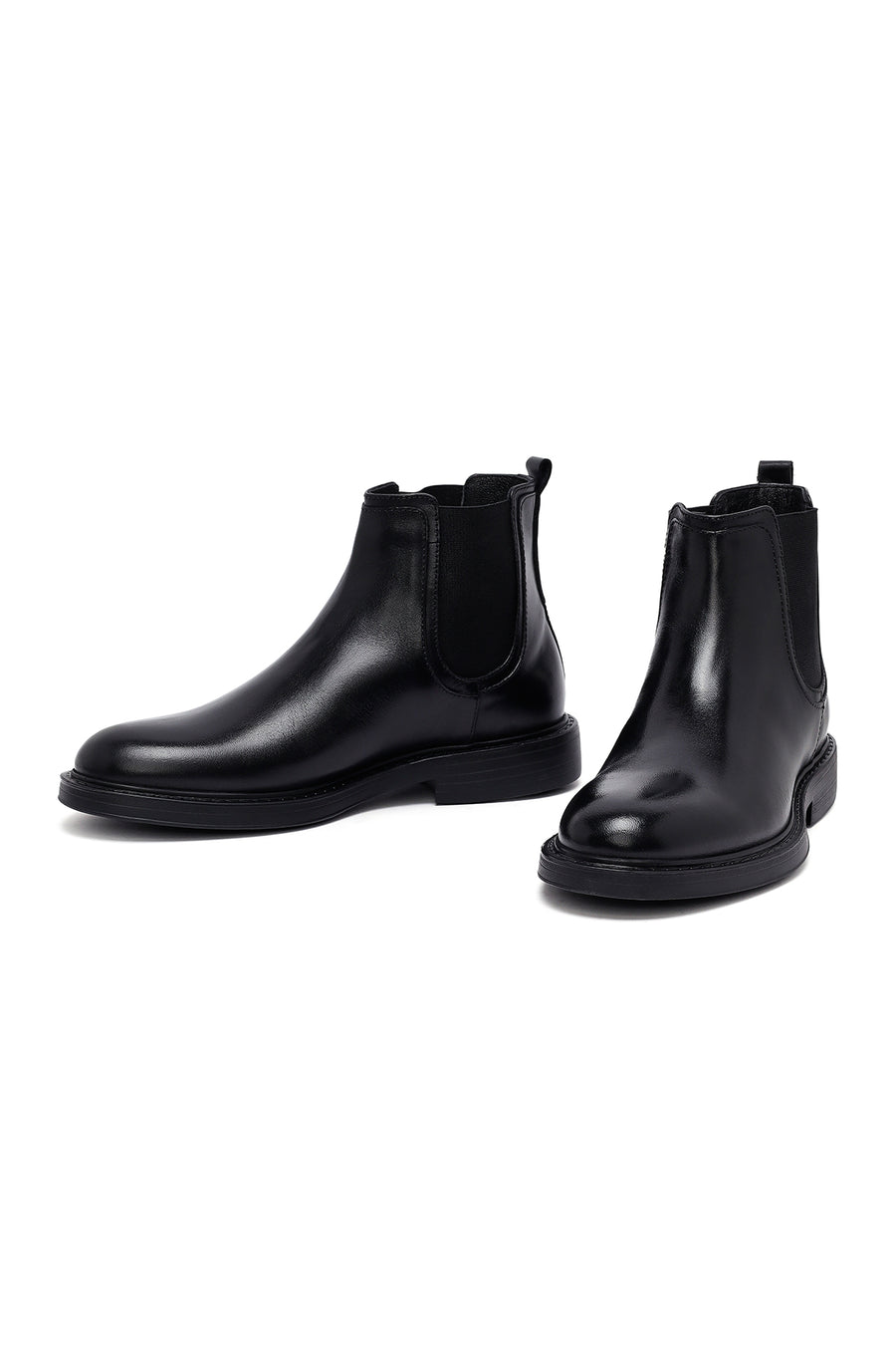 Male Black Leather Chelsea Boots