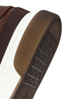 Male Brown Lace-Up Thick-Soled Leather Sneaker | Derimod