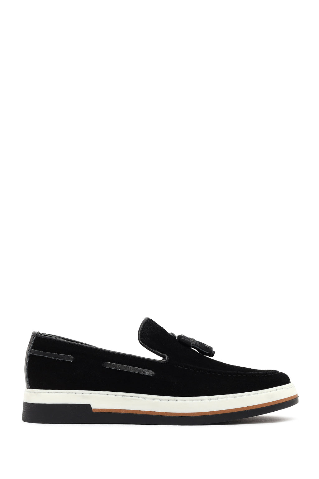 Erkek Siyah Süet Deri Casual Loafer