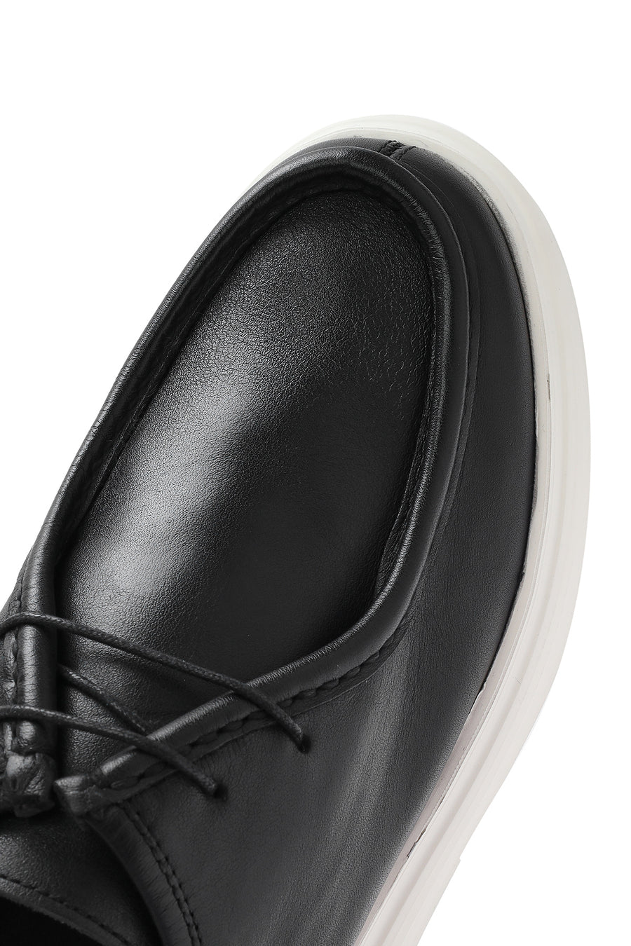 Erkek Siyah Bağcıklı Deri Casual Ayakkabı
