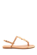 Women's Tan Flip Flops Sandals | Derimod