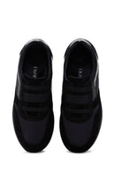 Women's Black Thick Soled Leather Sports Shoes | Derimod