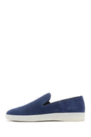 Men's Navy Blue Leather Loafer | Derimod