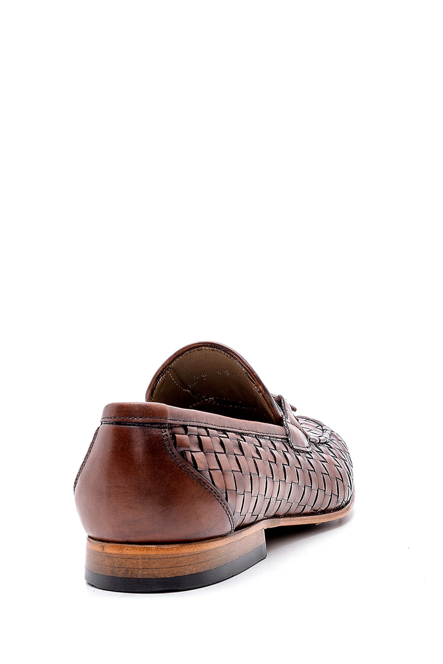 Men's Leather Knit Pattern Loafer