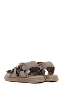 Men's Beige Fabric Sandals | Derimod