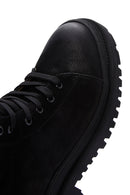 Men's Black Nubuck Leather Boots | Derimod