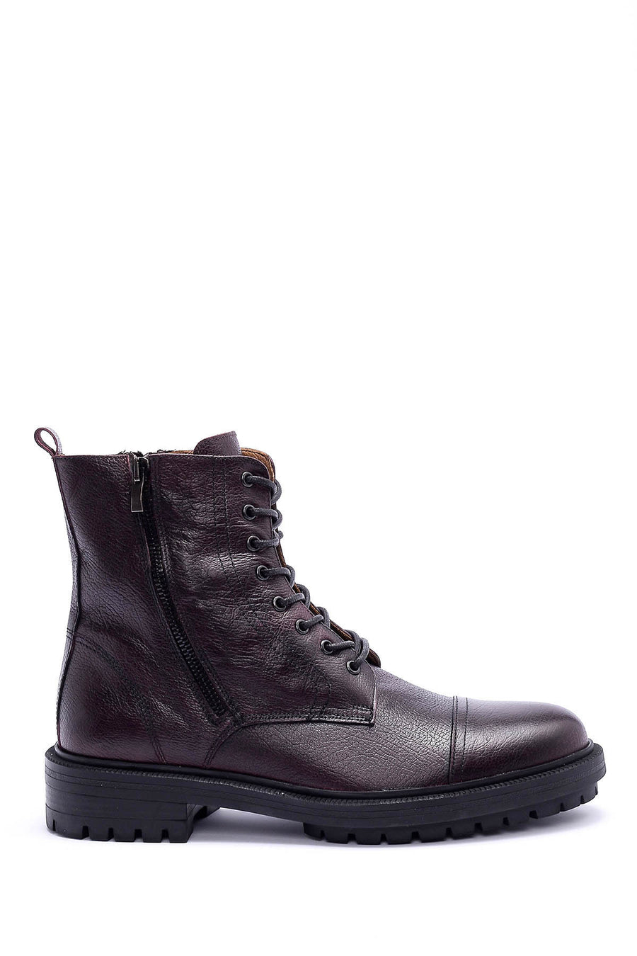 Men's Zippered Leather Boots