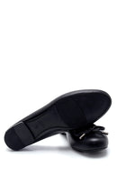 Women's Leather Bow Detailed Ballerinas | Derimod