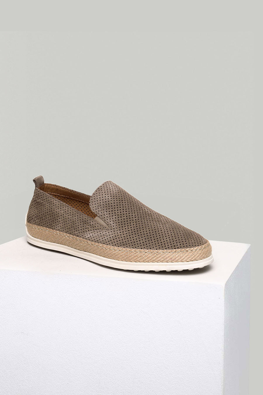 Mink Suede Leather Men's Espadrilles 18SFD323010 | Derimod