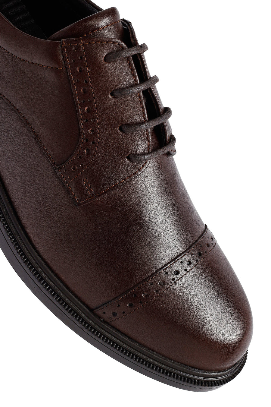 Men's Brown Lace Up Leather Casual Shoes