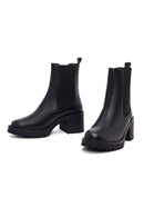 Woman Black Chunky-Heeled Chelsea Boots | Derimod