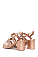 Women's Pink Ankle Strap Heeled Sandals | Derimod