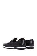 Men's Black Leather Buckle Casual Loafer | Derimod