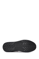 Erkek Siyah Bağcıklı Deri Sneaker | Derimod