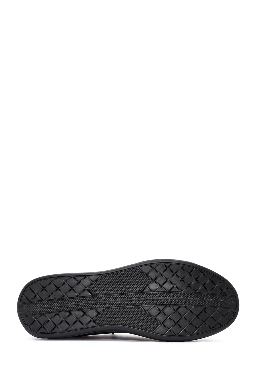 Men's Black Lace-up Leather Sneaker