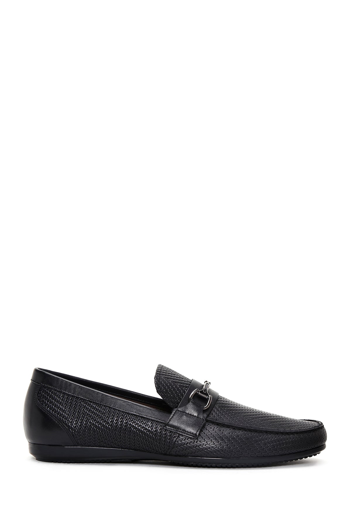 Erkek Siyah Baskılı Deri Casual Loafer 24SFD600426 | Derimod