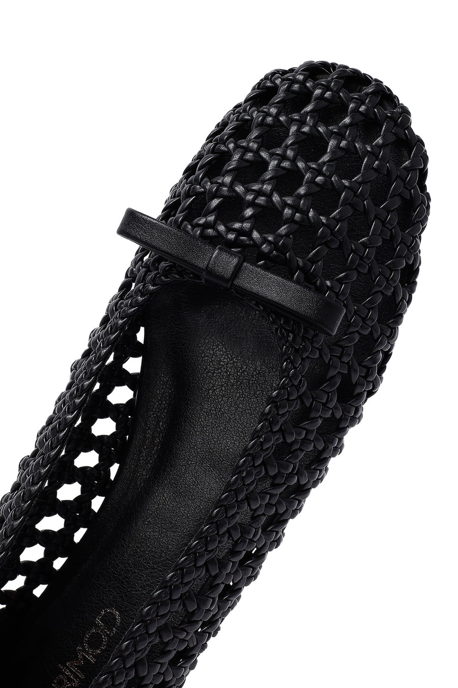Women's Black Braided Ballerina