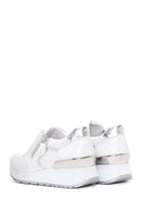 Women's White Printed Thick Soled Sneaker | Derimod