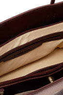 Woman Brown Long-Strap Printed Shoulder Bag | Derimod