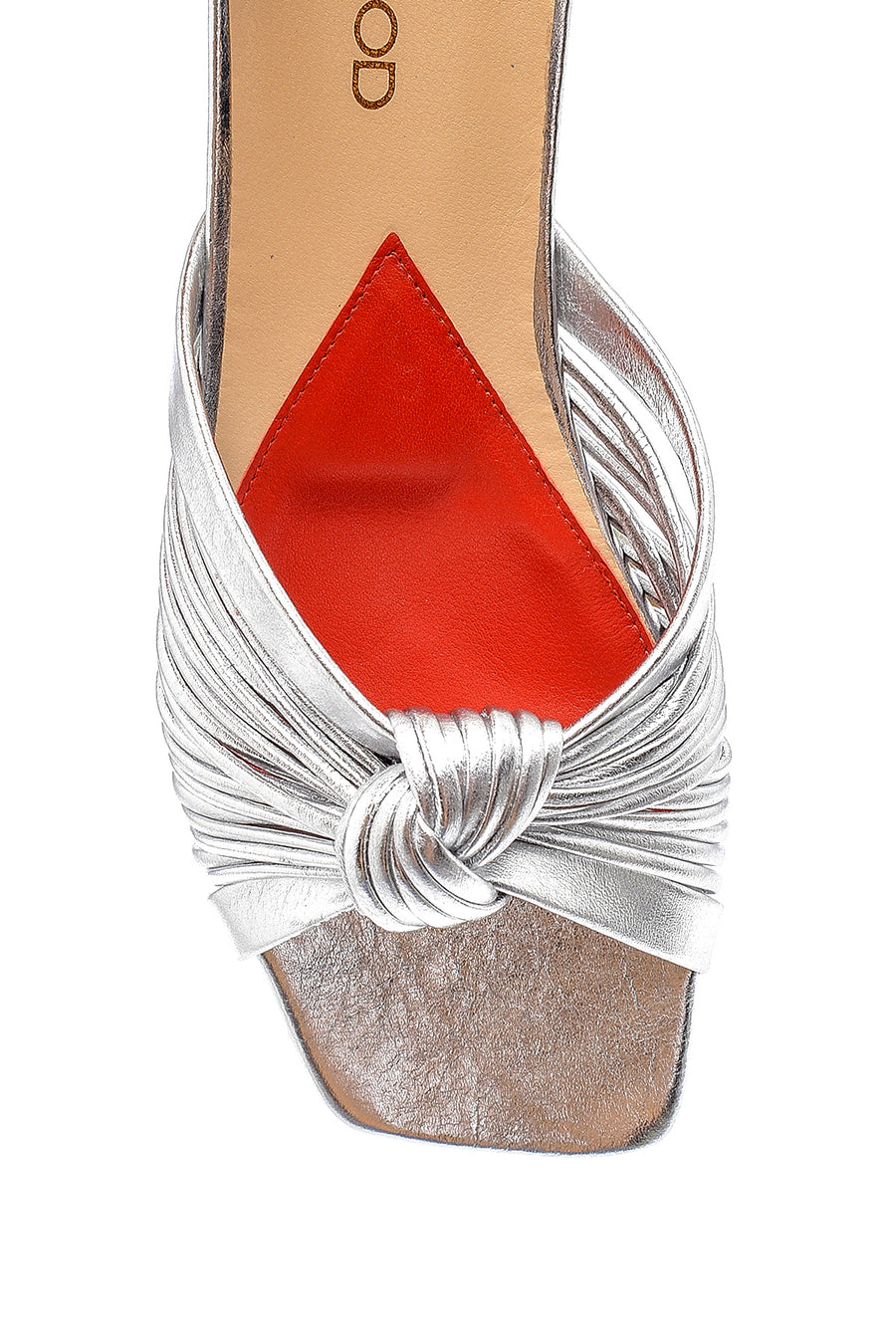 Women's Leather Metallic Slippers