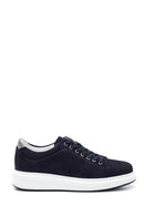 Erkek Lacivert Nubuk Deri Sneaker | Derimod