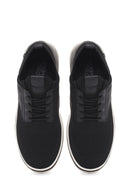 Erkek Siyah Bağcıklı Kumaş Sneaker | Derimod
