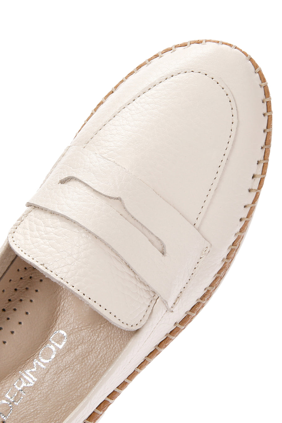 Kadın Bej Deri Comfort Loafer