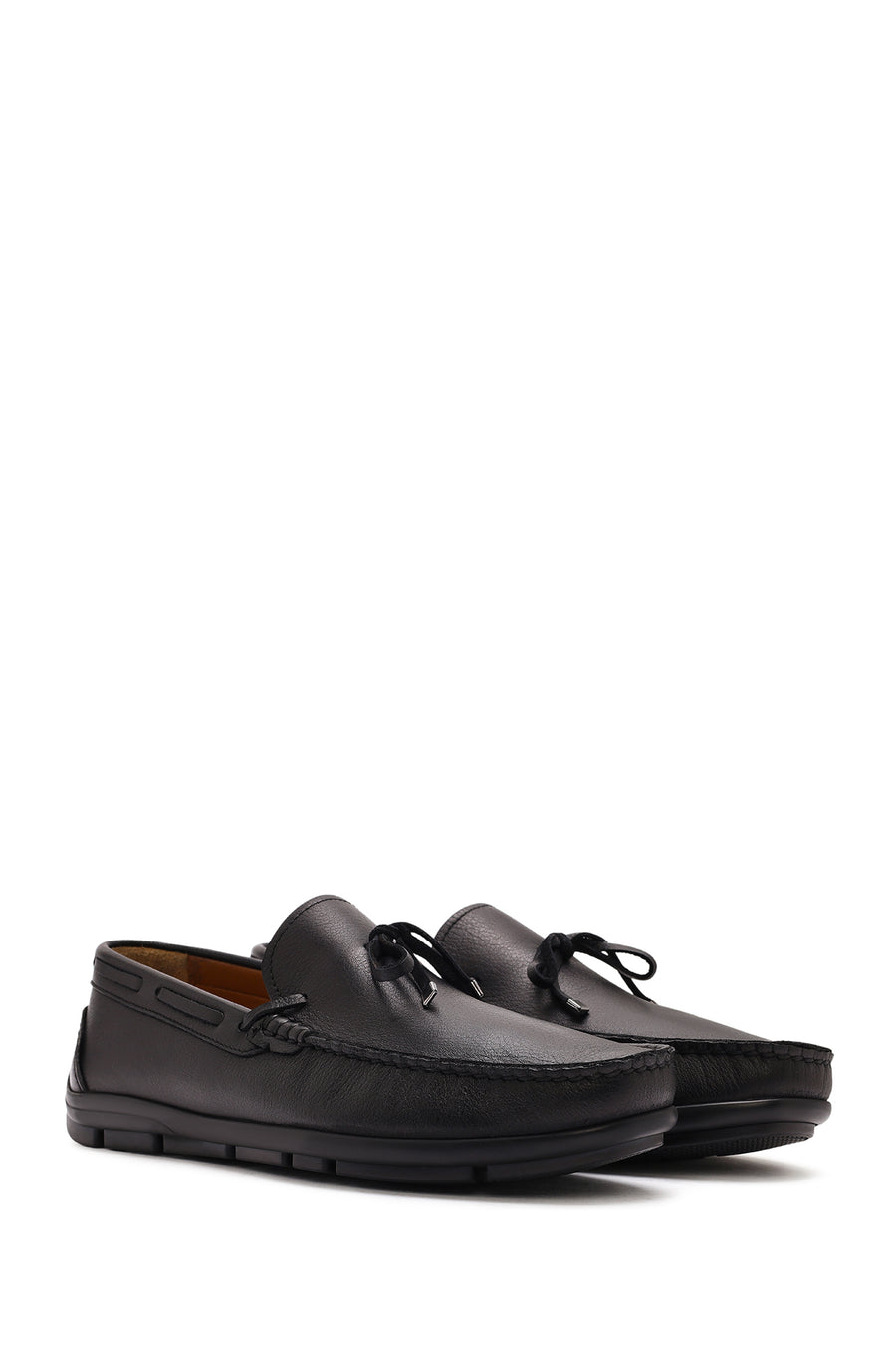 Men's Black Tasseled Leather Loafer