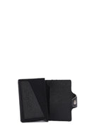 Women's Black Mechanical Card Holder | Derimod