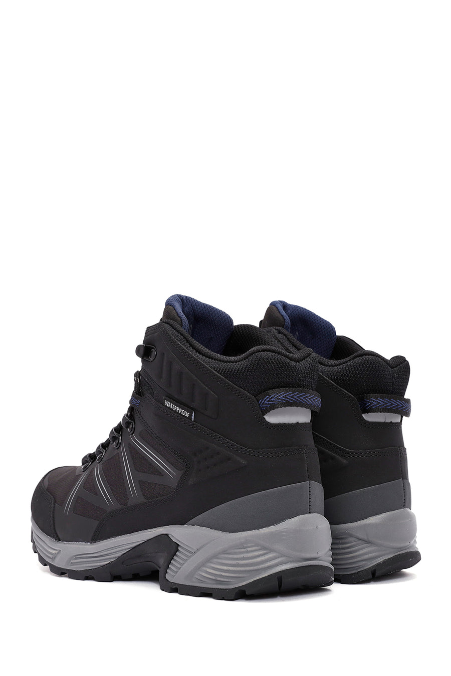 Derimod Dry Men's Black Laced Waterproof Leather Outdoor Boots
