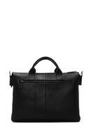 Men's Black Leather Briefcase | Derimod