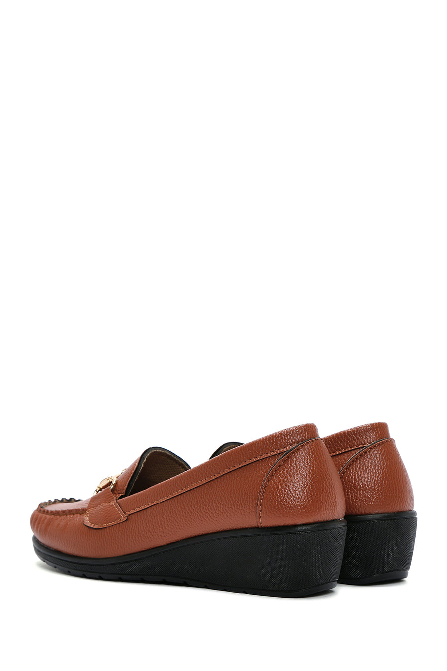 Kadın Taba Dolgu Topuk Loafer