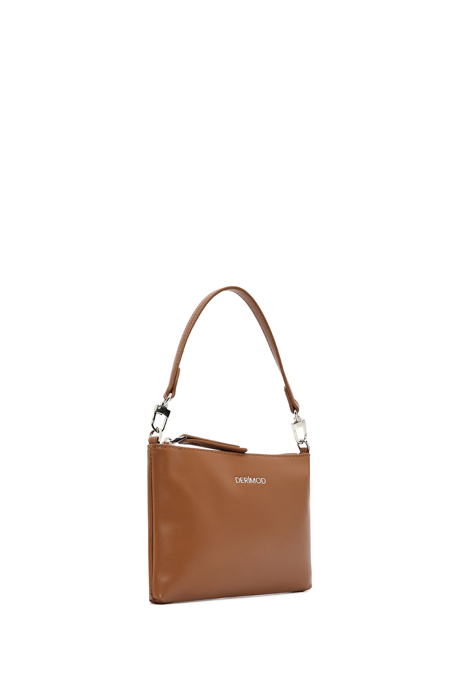 Women's Camel Long Strap Printed Fabric Handbag