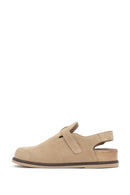 Women's Camel Back Tie Suede Leather Sandals | Derimod