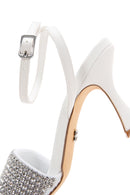 Women's White Stone Heeled Sandals | Derimod