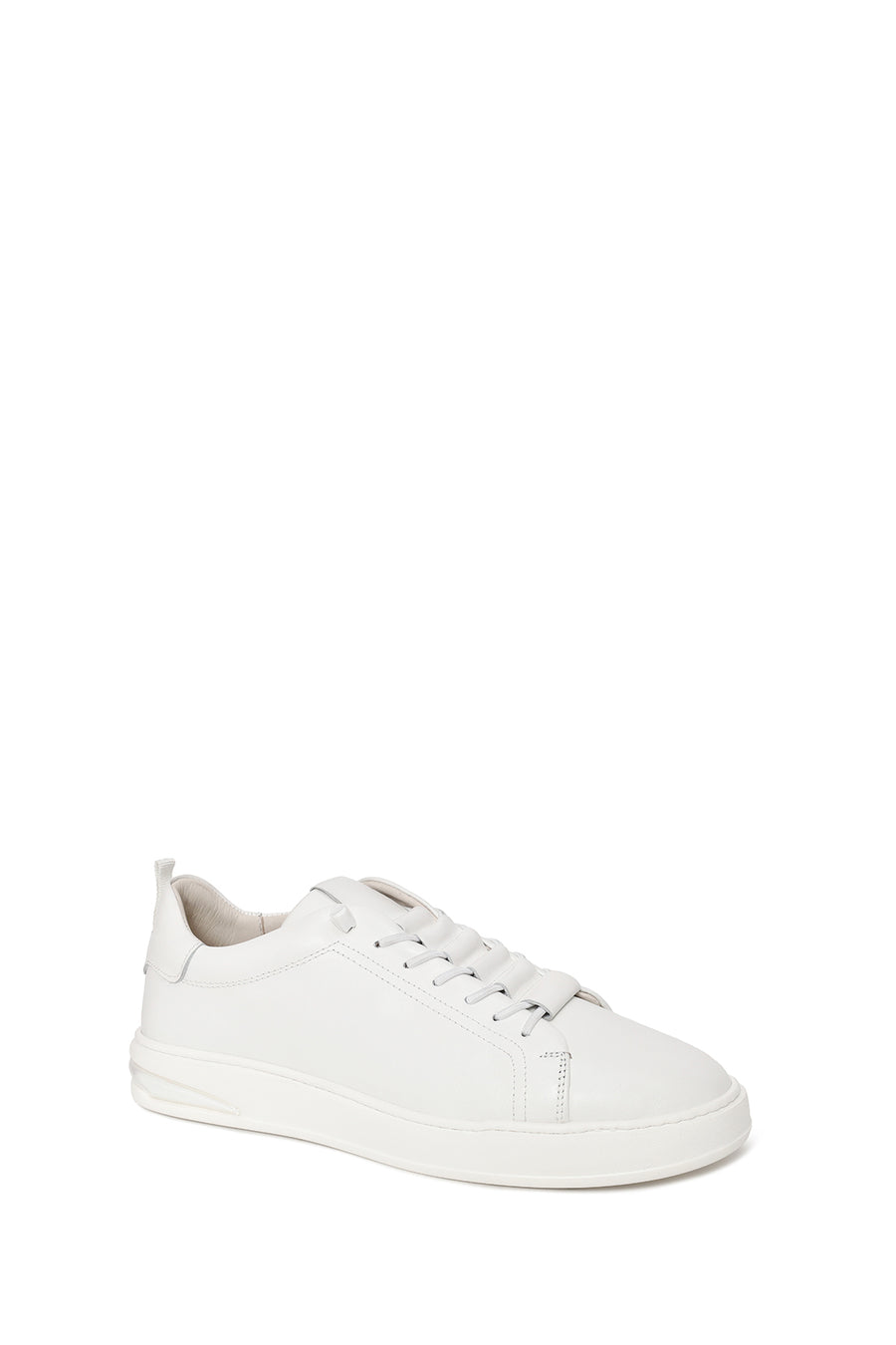 Erkek Beyaz Bağcıklı Deri Sneaker
