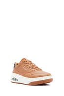 Skechers Men's Tan Uno Court Lace-Up Chunky Sole Sneaker | Derimod