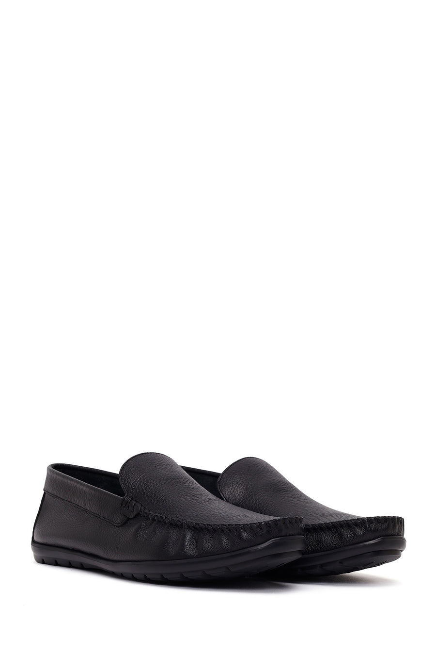 Male Black Leather Loafer