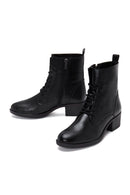 Women's Black Zippered Heeled Boots | Derimod